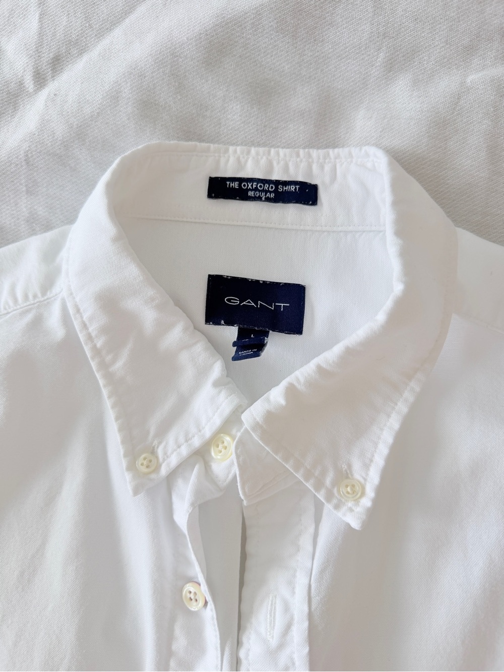 Gant White Oxford Button-Down Collar Shirt